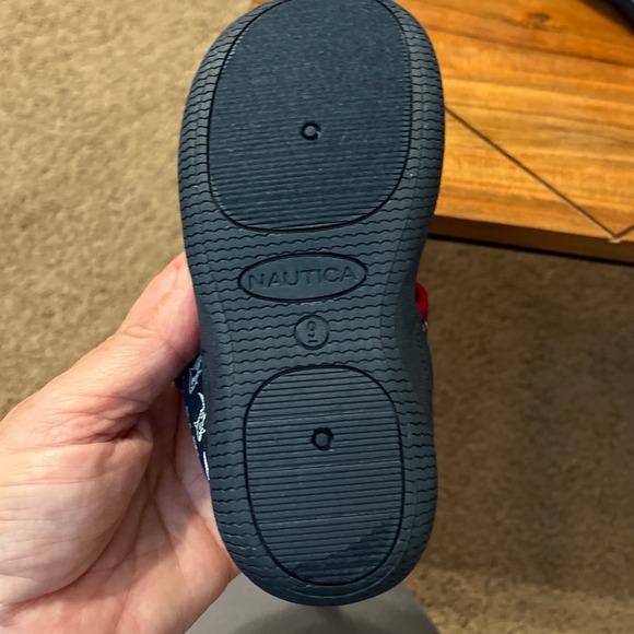 Nautica Kids Water Shoes Sandals Shark Print Navy Red Hook Loop Size 9 NWT - Picture 12 of 14